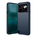 Nothing Phone (4a) Pro Børstet TPU-deksel - karbonfiber - blå