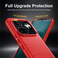Nothing Phone (4a) Pro børstet TPU-deksel - karbonfiber - rød