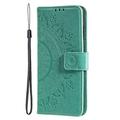 Nothing Phone (4a) Pro Mandala Lommebok-deksel med håndleddsstropp - mintgrønn