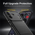 Nothing Phone (4b) Børstet TPU-deksel - karbonfiber