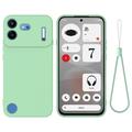 Nothing Phone (4b) Flytende silikon-deksel med håndstropp - Grønn