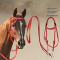 Nylon hestegrime med blytau - 1.3m - rød