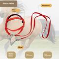Nylon hestegrime med blytau - 1.3m - rød