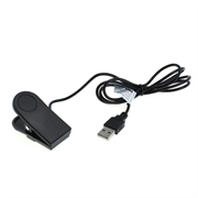 OTB USB-ladekabel / datakabel for Garmin Forerunner 230/235/630/735XT, Approach G10/S20, vivomove HR - 1m - Svart