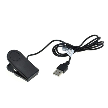 OTB USB-ladekabel / datakabel for Garmin Forerunner 230/235/630/735XT, Approach G10/S20, vivomove HR - 1m - Svart