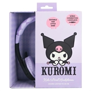 OTL Technologies Kuromi Kablede hodetelefoner for barn - Volumbegrenset til 85dB - Svart / lilla