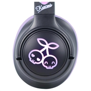 OTL Technologies Kuromi trådløse on-ear-hodetelefoner med LED-belysning - svart / lilla