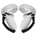 Oculus Quest 2 Svettebestandige Grip Covers med Stropp - Hvit