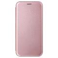 OnePlus 10T/Ace Pro Flip-deksel - Carbon Fiber - Roségull