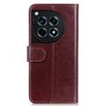 OnePlus 12R/Ace 3 Lommebok-deksel med Magnetisk Lukning - Brun