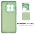 OnePlus 13 Flytende silikon-deksel med håndstropp - grønn