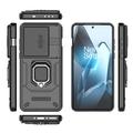OnePlus 13 Hybrid-deksel med Roterende Ring med Kameraskjold - Svart