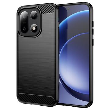 OnePlus 15 Børstet TPU-deksel - karbonfiber - svart