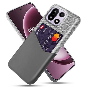 OnePlus 15 KSQ Deksel med Kort Lomme - Grå