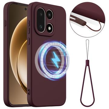 OnePlus 15 Liquid Silikondeksel - MagSafe-kompatibel - Vinrød