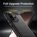 OnePlus 15T Børstet TPU-deksel - karbonfiber - svart