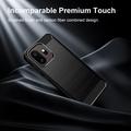 OnePlus 15T Børstet TPU-deksel - karbonfiber - svart