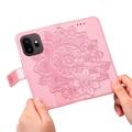 OnePlus 15T Mandala Lommebok-deksel med håndleddsstropp - rosa