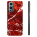 OnePlus 9 Pro TPU-deksel - Rød Marmor
