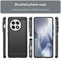 OnePlus Ace 5/5 Pro/13R Børstet TPU Deksel - Karbonfiber - Svart