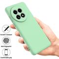 OnePlus Ace 5/5 Pro/13R Flytende silikon-deksel med håndstropp - grønn