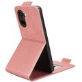 OnePlus Ace 5 Racing/Nord CE5 vertikalt flip-etui med stativ - Roségull