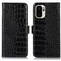 OnePlus Ace 6 Ultra Crocodile Series Lommebok-deksel i Lær med RFID - Svart