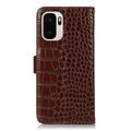 OnePlus Ace 6 Ultra Crocodile Series Lommebok-deksel i Lær med RFID - Brun