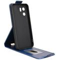 OnePlus Ace 6 Ultra vertikalt flip-etui med stativ - mørkeblå