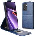 OnePlus Ace 6 Ultra vertikalt flip-etui med stativ - mørkeblå