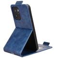 OnePlus Ace 6 Ultra vertikalt flip-etui med stativ - mørkeblå
