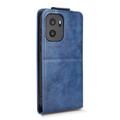 OnePlus Ace 6 Ultra vertikalt flip-etui med stativ - mørkeblå