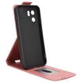 OnePlus Ace 6 Ultra vertikalt flip-etui med stativ - Roségull