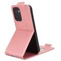 OnePlus Ace 6 Ultra vertikalt flip-etui med stativ - Roségull