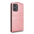 OnePlus Ace 6 Ultra vertikalt flip-etui med stativ - Roségull