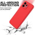 OnePlus N6 Flytende silikon-deksel med håndstropp - Rød