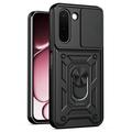 OnePlus N6x Hybrid-deksel med Roterende Ring med Kameraskjold - Svart