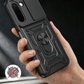 OnePlus N6x Hybrid-deksel med Roterende Ring med Kameraskjold - Svart