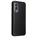 OnePlus Nord 2 5G Flip-deksel - Carbon Fiber - Svart