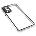 OnePlus Nord 2 5G Magnetisk Deksel med Herdet Glass - Sølv