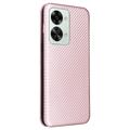 OnePlus Nord 2T Flip-deksel - Karbonfiber - Roségull