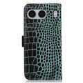 OnePlus Nord 4 Crocodile Series Lommebok-deksel i Lær med RFID - Grønn