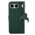 OnePlus Nord 4 Lommebok-deksel i Lær med RFID - Grønn