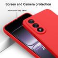 OnePlus Nord 5 Flytende silikon-deksel med håndstropp - rød