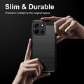 OnePlus Nord 6/Turbo 6/6V Børstet TPU-deksel - karbonfiber