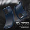 OnePlus Nord 6/Turbo 6/6V Børstet TPU-deksel - karbonfiber - blå