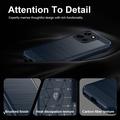 OnePlus Nord 6/Turbo 6/6V Børstet TPU-deksel - karbonfiber - blå