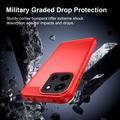 OnePlus Nord 6/Turbo 6/6V børstet TPU-deksel - karbonfiber - rød