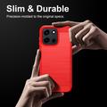 OnePlus Nord 6/Turbo 6/6V børstet TPU-deksel - karbonfiber - rød