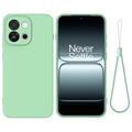 OnePlus Nord 6/Turbo 6 Flytende silikon-deksel med håndstropp - Grønn